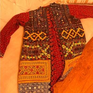 Desi Collection Vibrant Patterned vintage  coat
